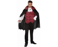Role play-set for adult Elegant Vampire (cape, shirt with jabot), size 52 EOL